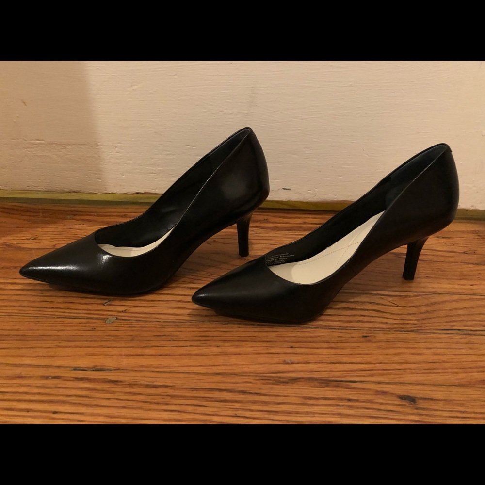 Alfani Jeules Black Leather Pumps